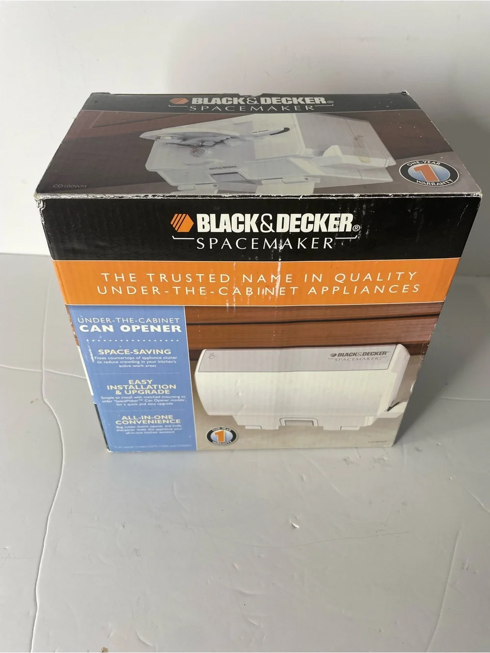 Black & Decker Spacemaker Under The Counter Can Opener NEW White in Box